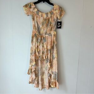 Floral Print girls kids size medium 7-8 shorts dress.‎ New